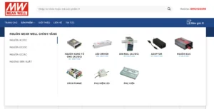 Làm thế nào tìm kiếm sản phẩm Meanwell trên website? 2