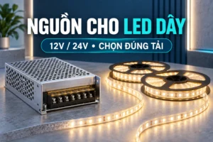Nguồn tổ ong cho LED dây 12V và 24V: chọn đúng điện áp, dòng và tiết diện dây 9