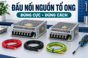 Đấu nối nguồn tổ ong: sơ đồ chân, đấu song song và nối tiếp an toàn 7
