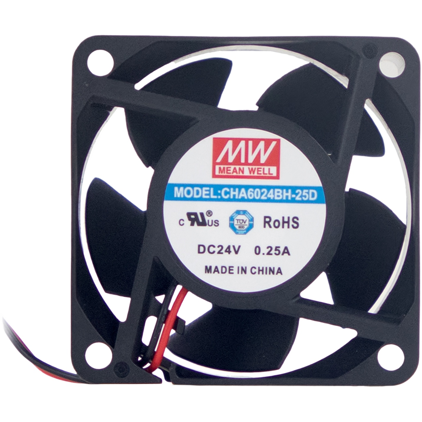 Quạt tủ điện Mean Well CHA6024BH-25D 60x60x25mm 24VDC - Ảnh 1