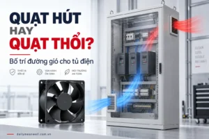 Tủ điện nên lắp quạt hút hay quạt thổi? Hướng gió đúng 4