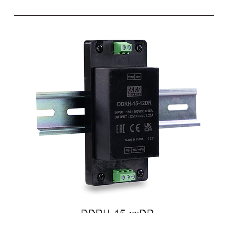 Nguồn Meanwell DDRH-15-12DR (15W 12V 1.25A) 1 MEAN WELL DDRH-15DR