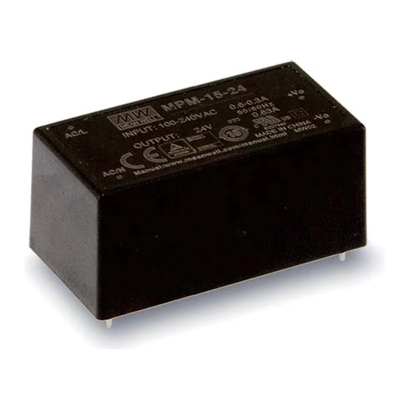 Nguồn Meanwell MPM-15-3.3 (11.6W 3.3V 3.5A) 1 MEAN WELL MPM-15